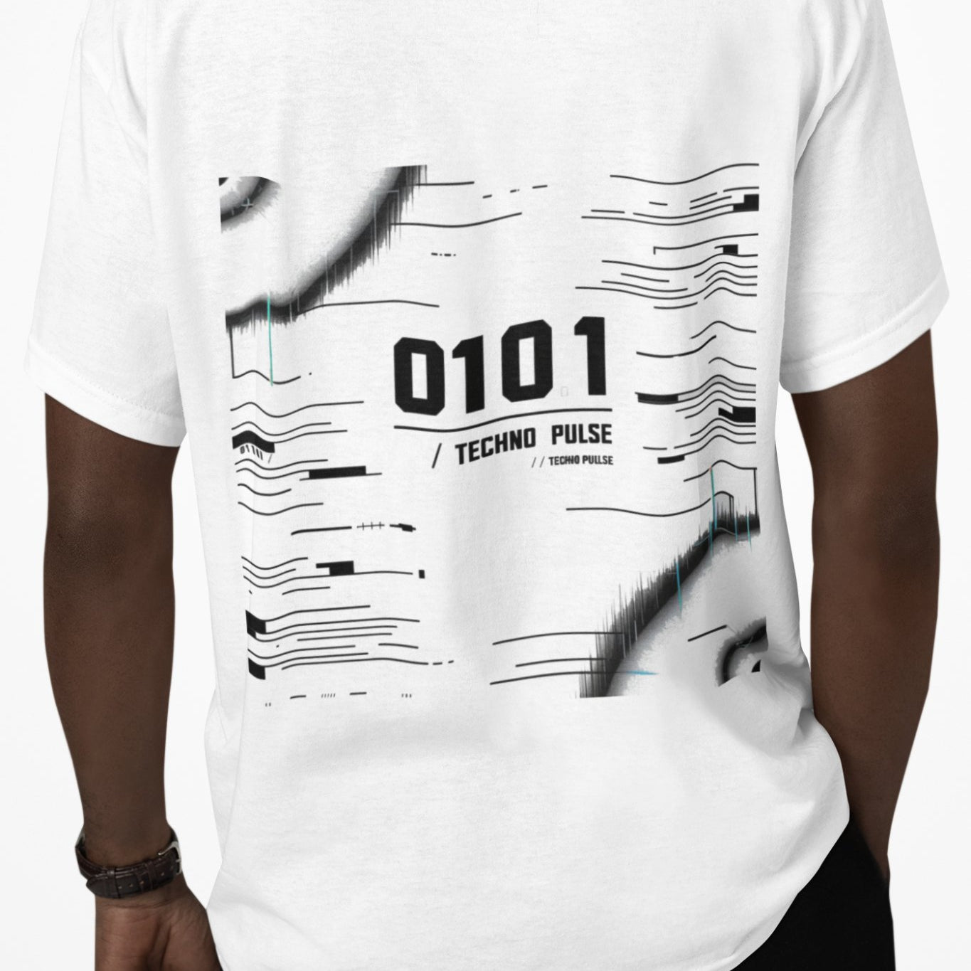 0101 // Techno Pulse - Rave Minimalism Tee | The Beat of Underground Techno - Threadster World