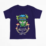 Aliens Are Hippie : Trippy Mushroom 420 Men's Regular T-shirt - Threadster World