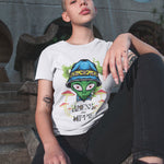 Aliens Are Hippie : Trippy Mushroom 420 Women's Regular T-shirt - Threadster World