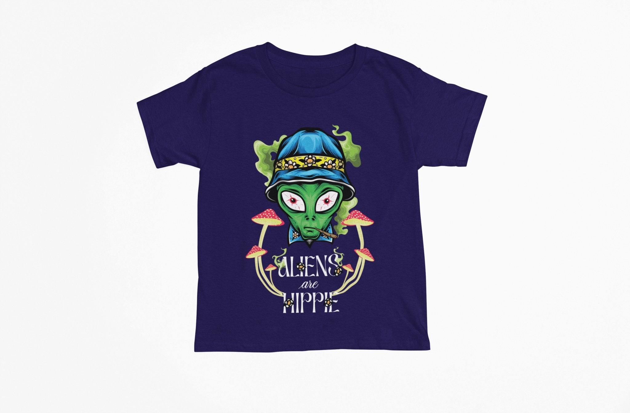 Aliens Are Hippie : Trippy Mushroom 420 Women's Regular T-shirt - Threadster World