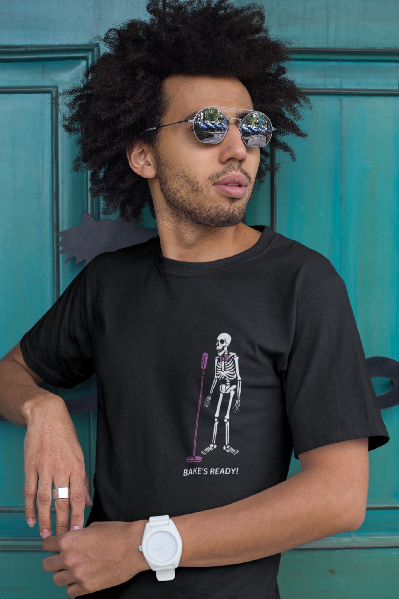 Bake's Ready Men's Tee - Rock Your Style with Skeleton Vibes - Threadster World