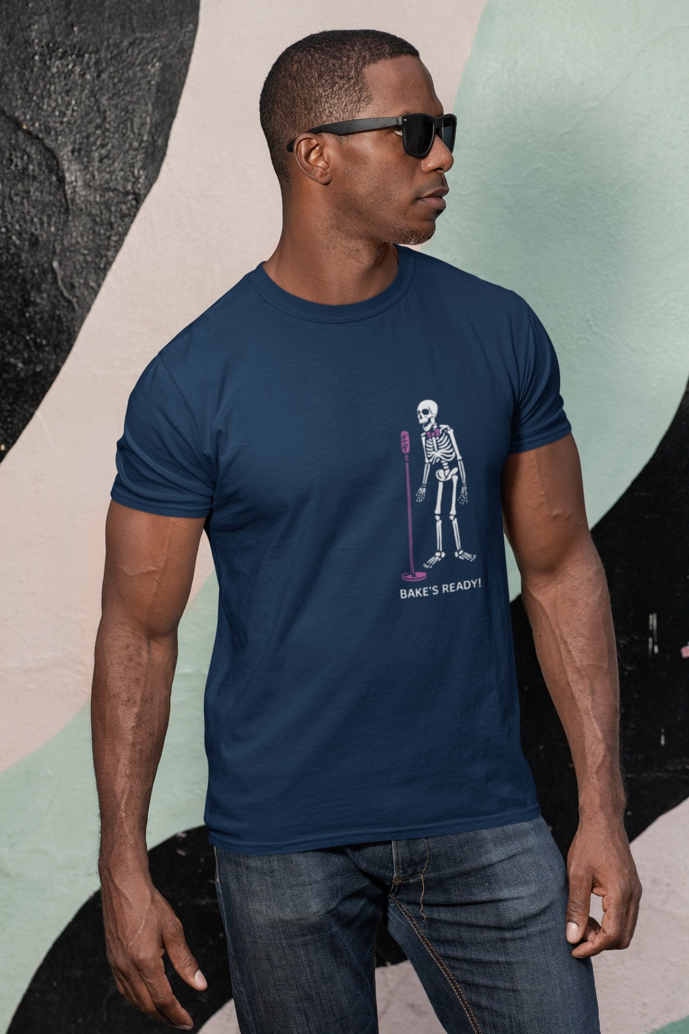 Bake's Ready - Rock Your Style with Skeleton Vibes Men's Tee - Threadster World