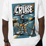 CRUISE Men's Biker Tee - Scenic Road Bike Graphic Shirt | Adventure Streetwear - Threadster World