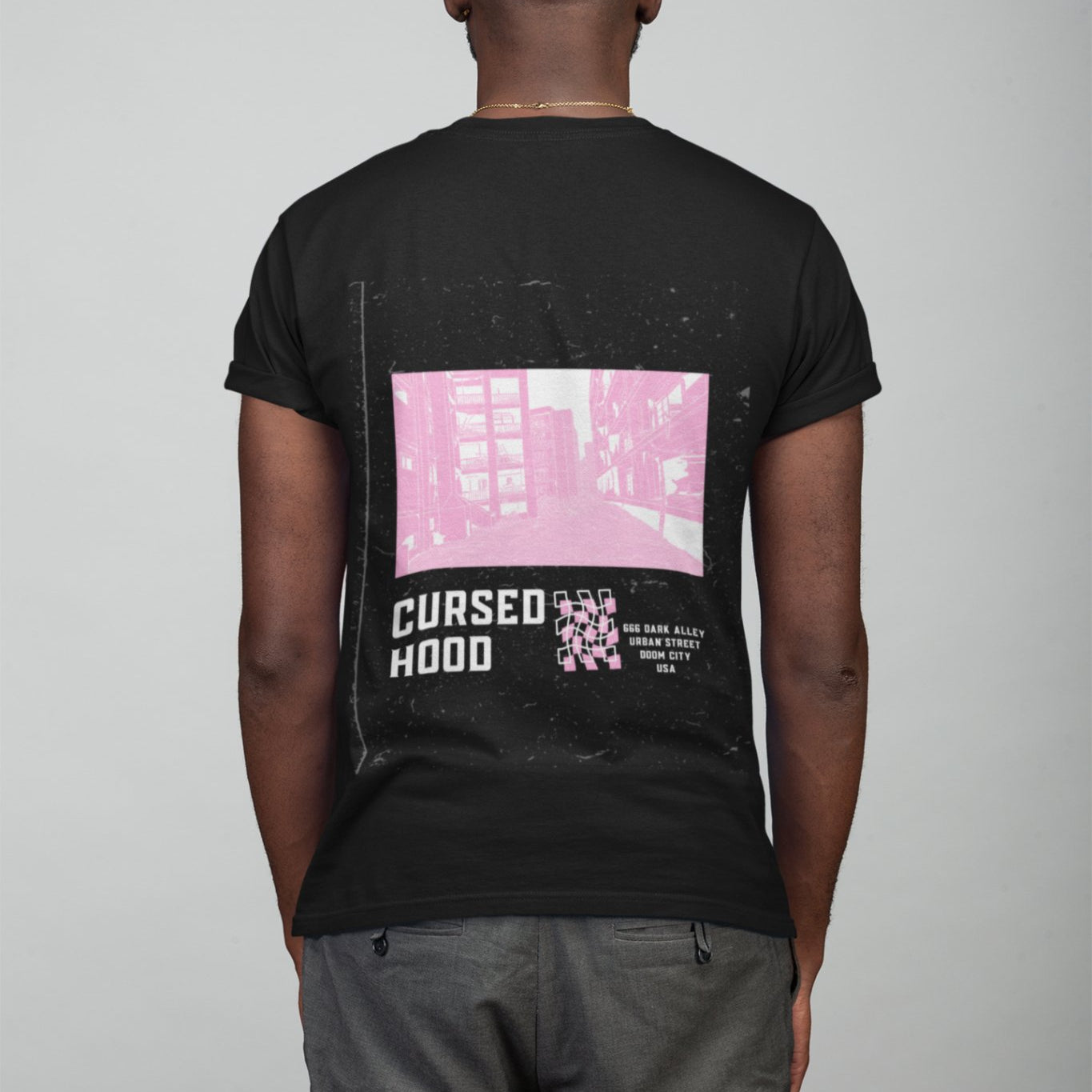 Cursed Hood Men's Tee - Embrace Urban Mystery in Style - Threadster World