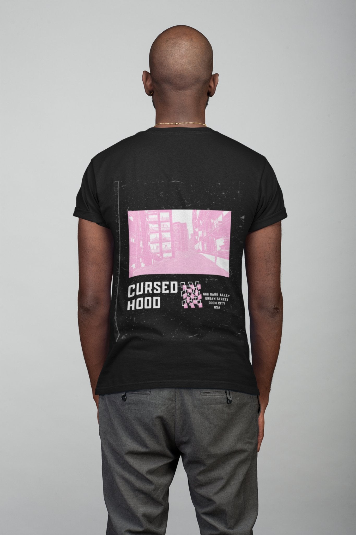 Cursed Hood Men's Tee - Embrace Urban Mystery in Style - Threadster World