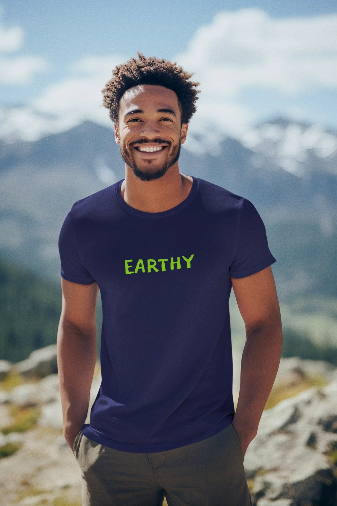 Earthy Men's Tee - Connect with Nature in Style - Threadster World