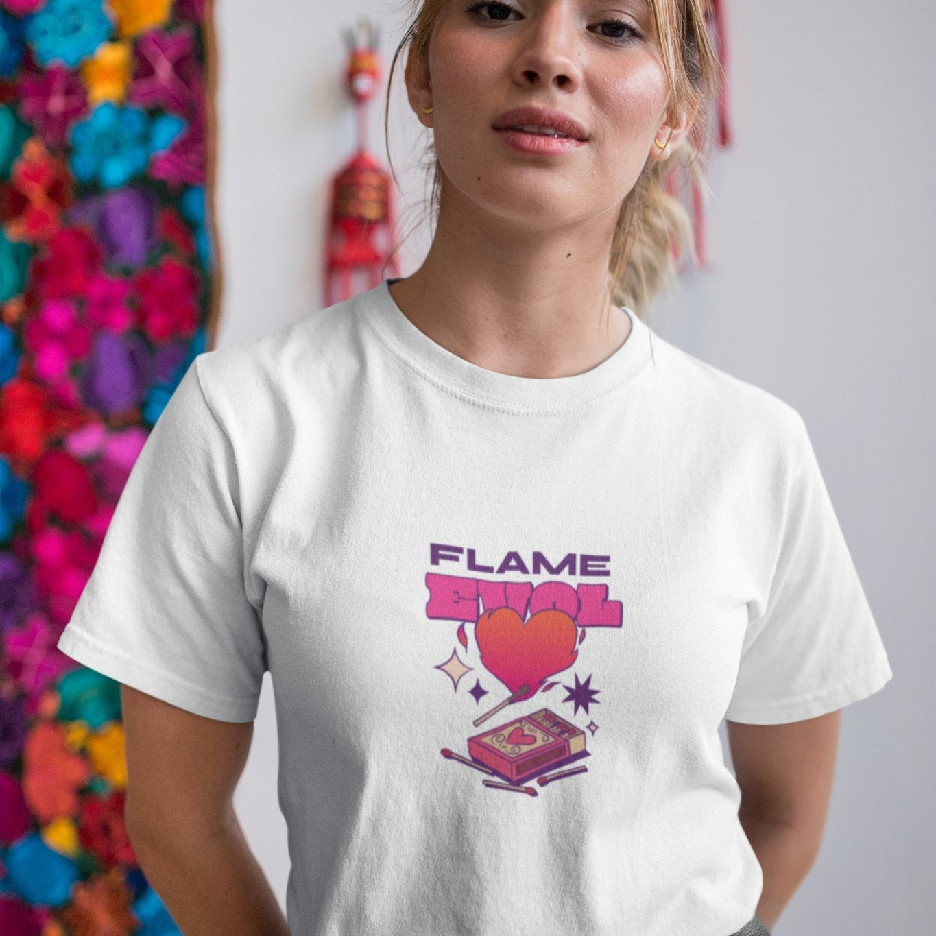 Flame LOVE Women's T-Shirt | Spread Passion and Affection - Threadster World