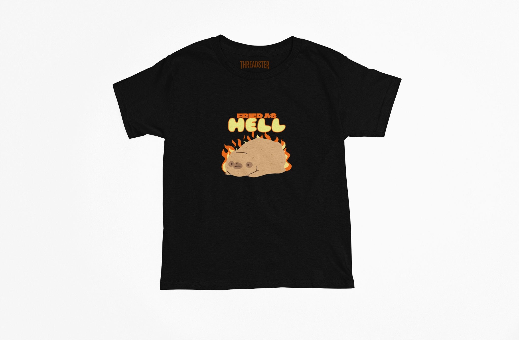 Fried as Hell Tee - Edgy Urban Pig Graphic Men's Streetwear T-Shirt - Threadster World