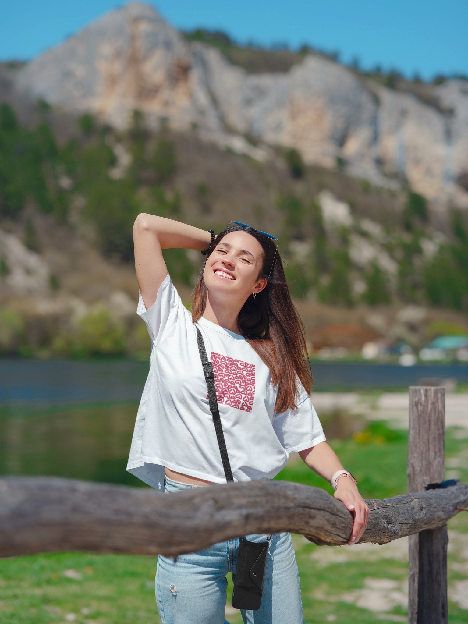 Hearts Women’s Tee - Upside Down Heart Pattern - Threadster World