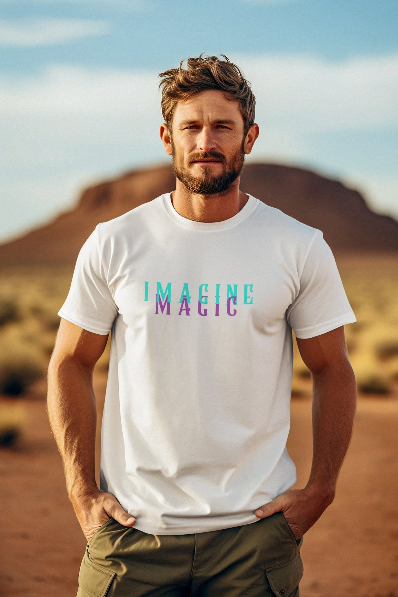 Imagine Magic Men's Tee - Channel Your Inner Soul with Enchanting Vibe - Threadster World