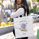 Loaded With Magic Tote Bag: Celestial Moon, Sun, and Stars Design - Threadster World