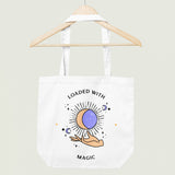 Loaded With Magic Tote Bag: Celestial Moon, Sun, and Stars Design - Threadster World