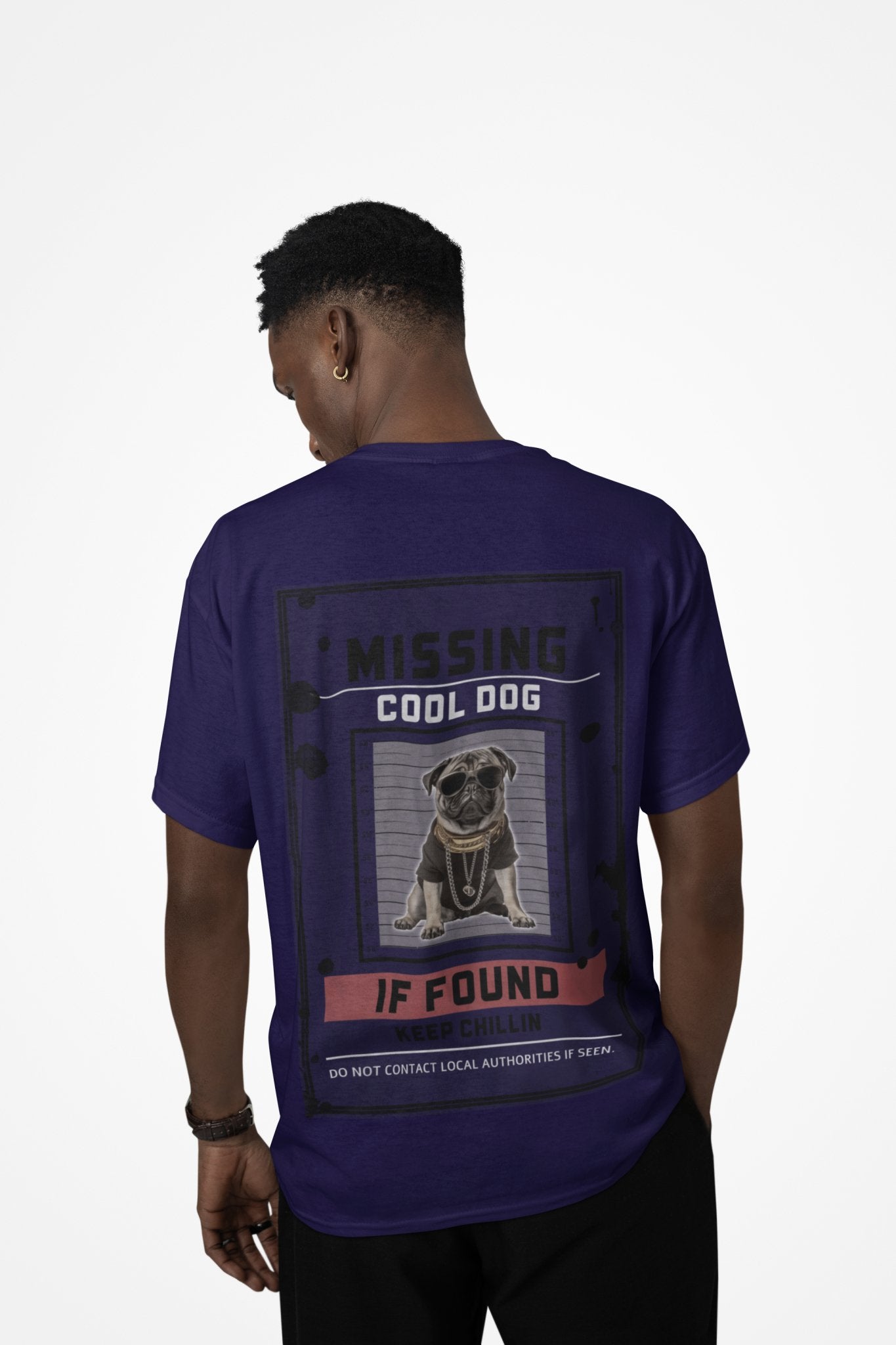 Missing Cool Dog Men’s Tee - Funny Hip - Hop Streetwear Graphic | Urban Style - Threadster World