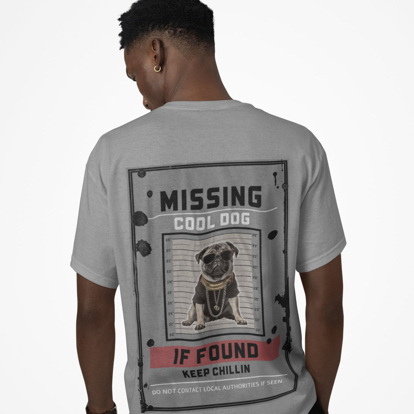 Missing Cool Dog Men’s Tee - Funny Hip - Hop Streetwear Graphic | Urban Style - Threadster World