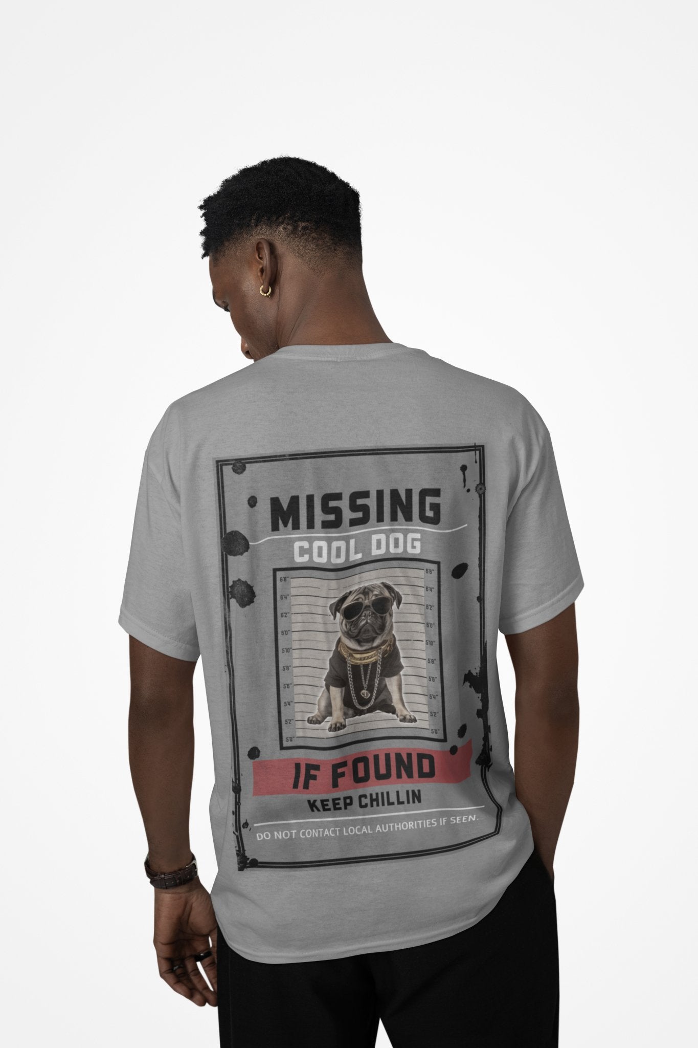 Missing Cool Dog Men’s Tee - Funny Hip - Hop Streetwear Graphic | Urban Style - Threadster World