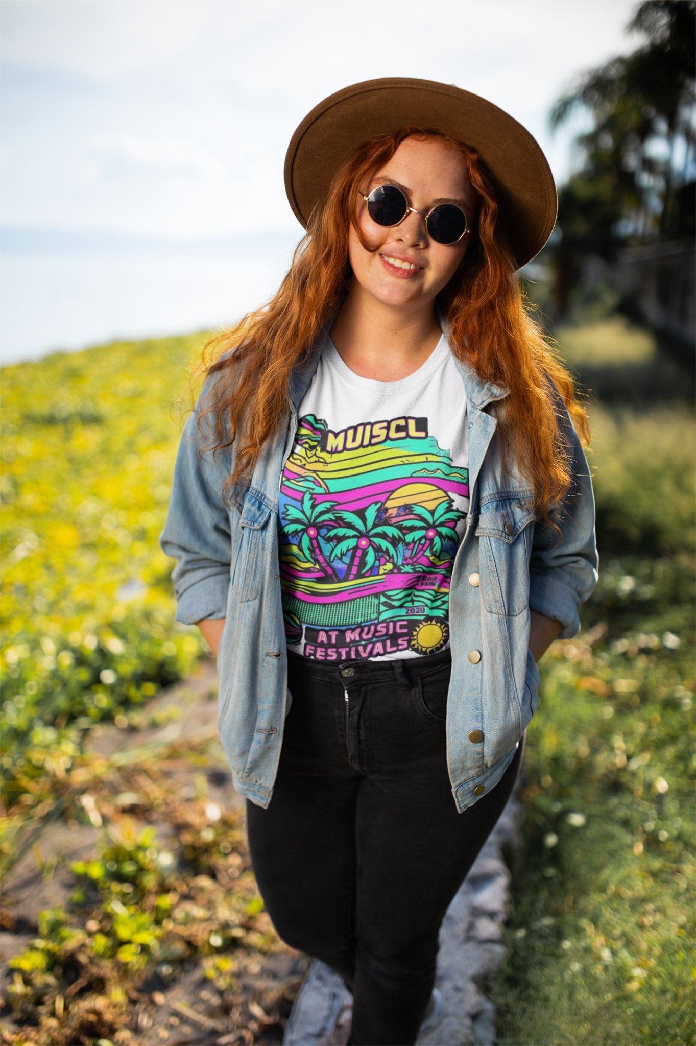 MUISCL At Music Festivals Women's Tee | Vibrant Festival Fashion - Threadster World