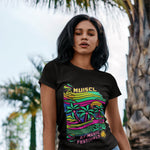 MUISCL At Music Festivals Women's Tee | Vibrant Festival Fashion - Threadster World