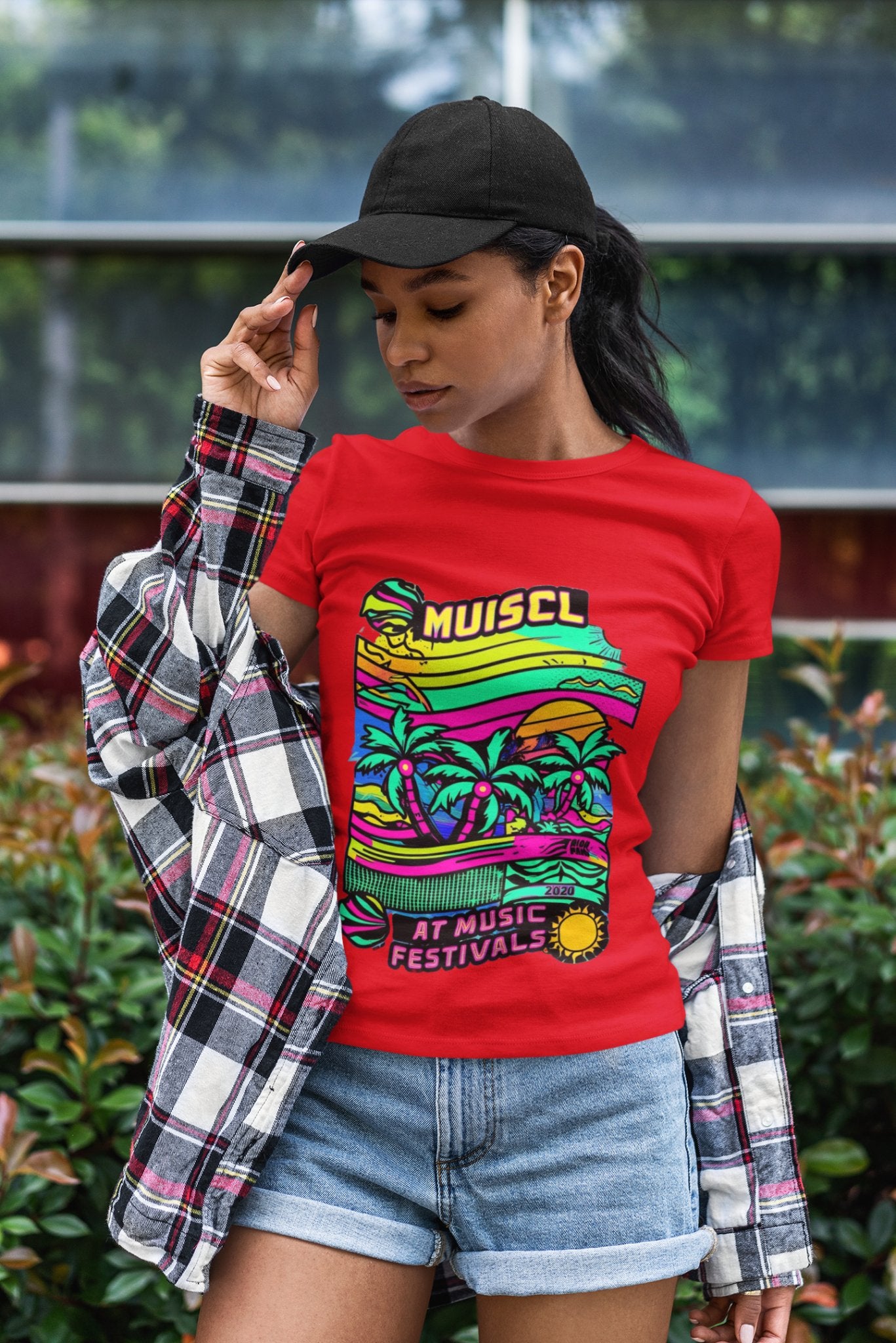 MUISCL At Music Festivals Women's Tee | Vibrant Festival Fashion - Threadster World