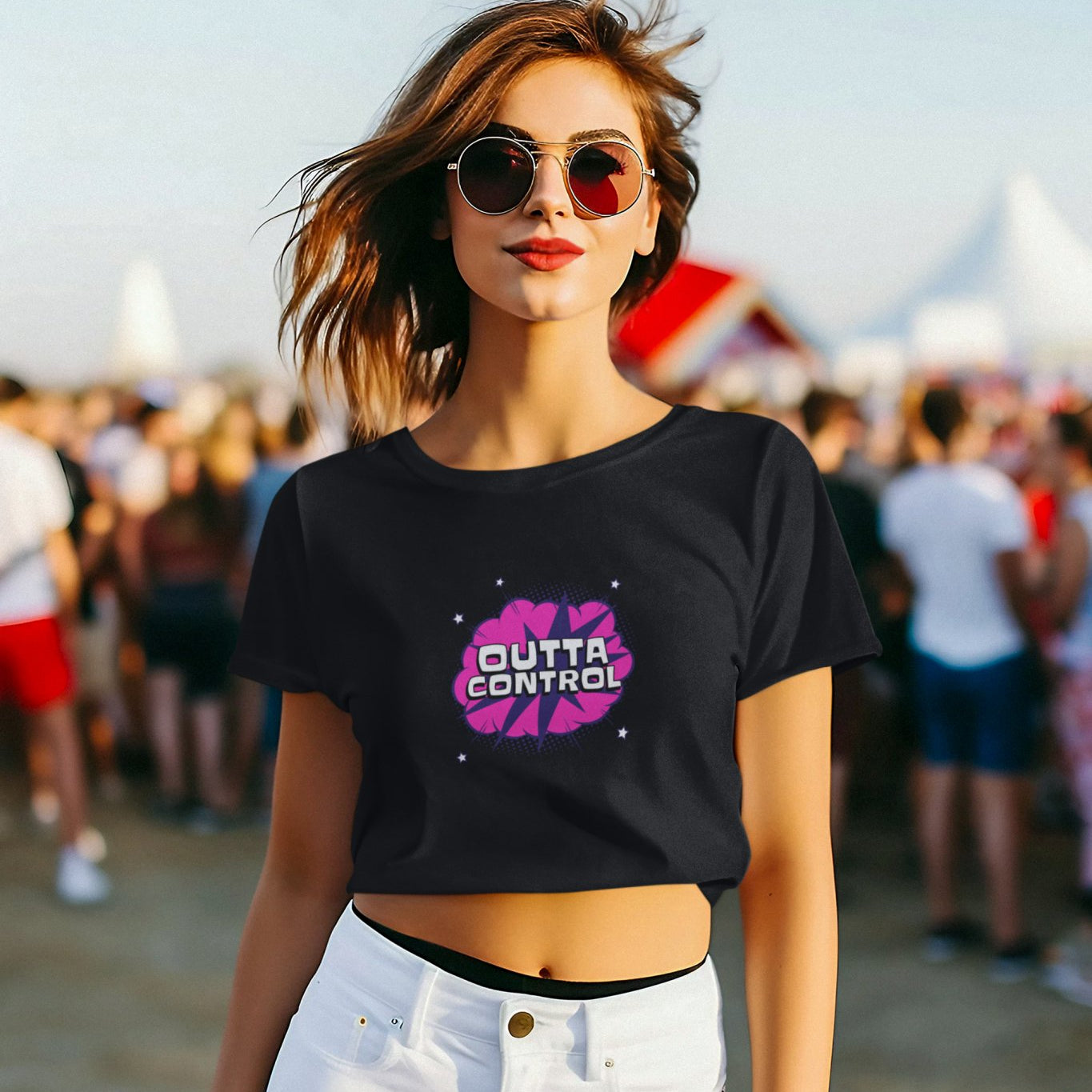 Outta Control Crop Top: Embrace the Wild Side in Style - Threadster World