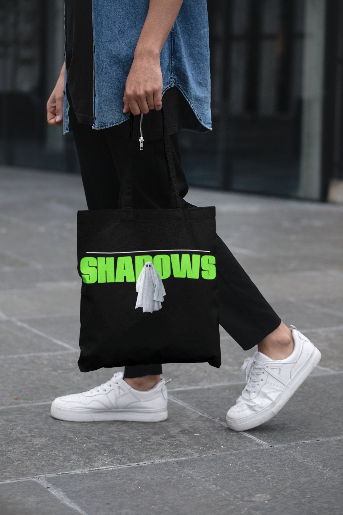 Shadows Comic Ghost Tote Bag - Carry Spooky Style Everywhere You Go - Threadster World