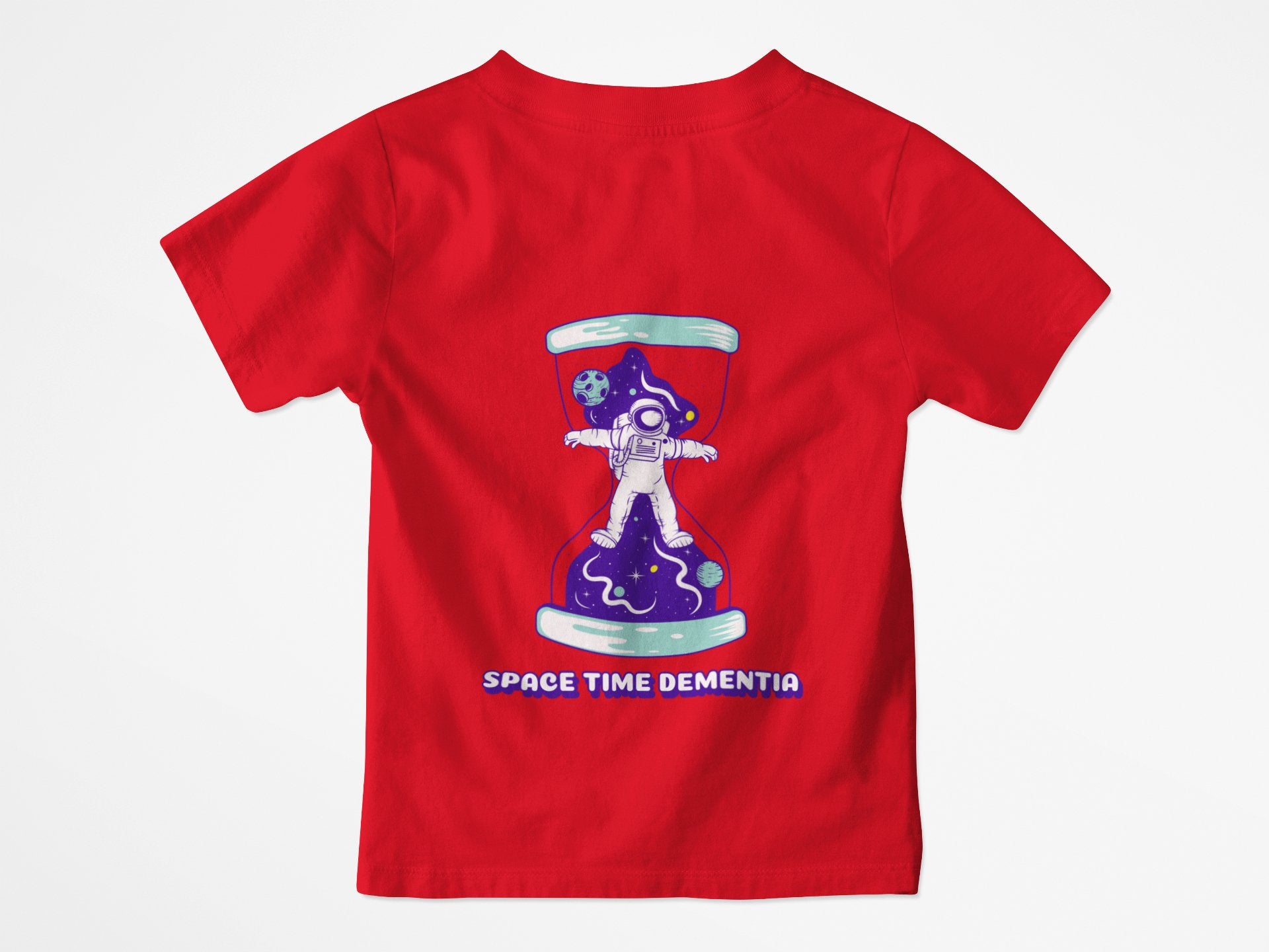 Space Time Dementia Women’s Tee – Astronaut in Hourglass Design - Threadster World