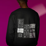 Urban Winter Vibes Men's Sweatshirt | Unique Geometric Minimal Snow Pattern Design - Threadster World