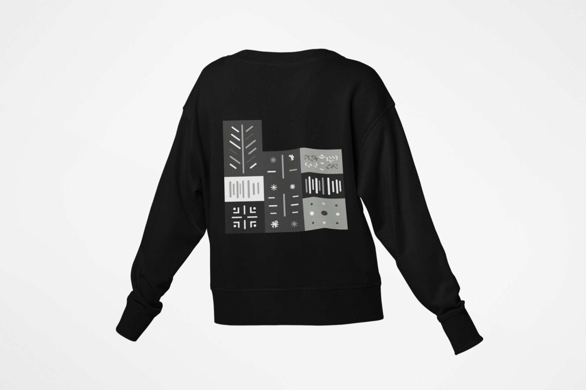 Urban Winter Vibes Men's Sweatshirt | Unique Geometric Minimal Snow Pattern Design - Threadster World