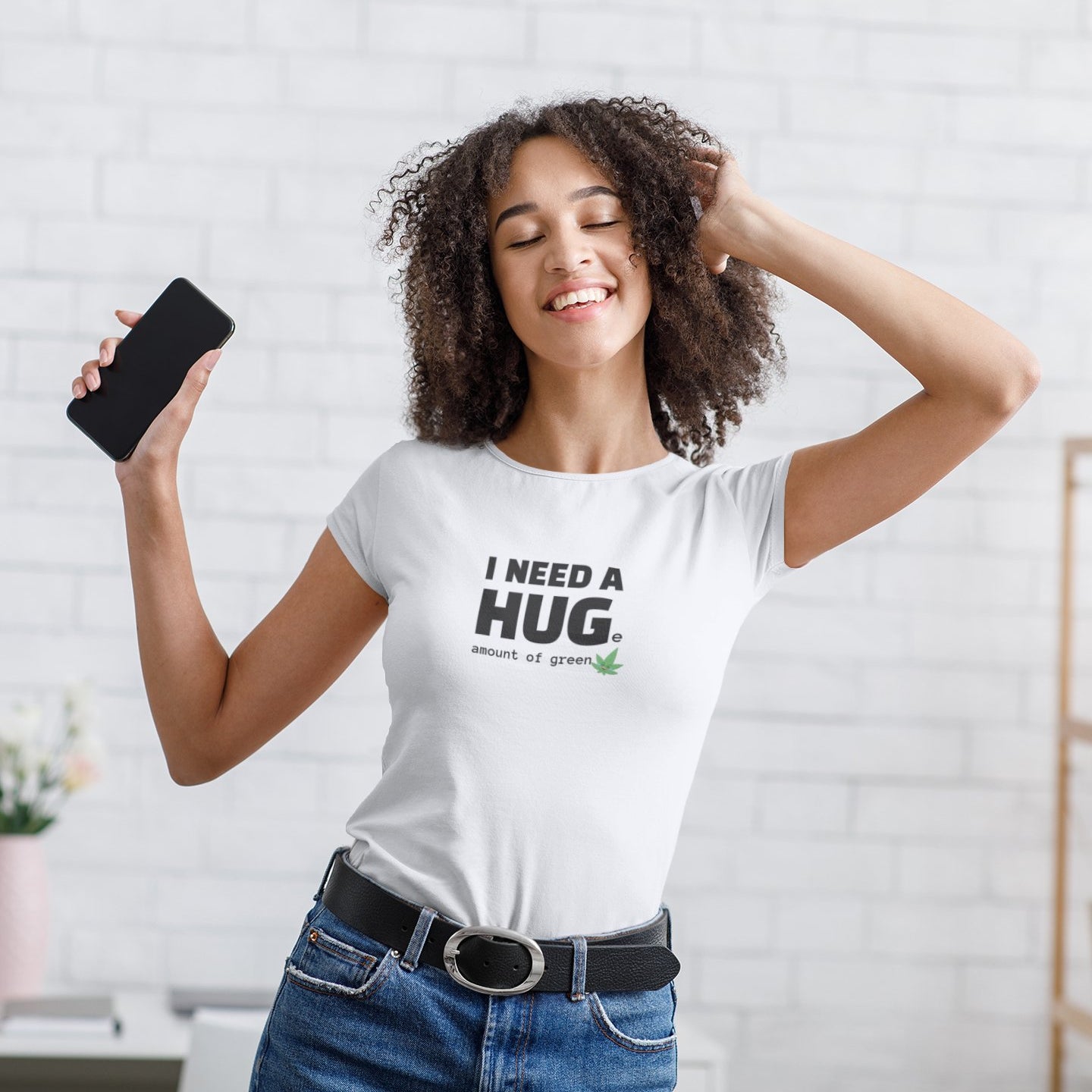 Women's I Need A Huge Amount Of Green Tee - Embrace Green Vibes - Threadster World