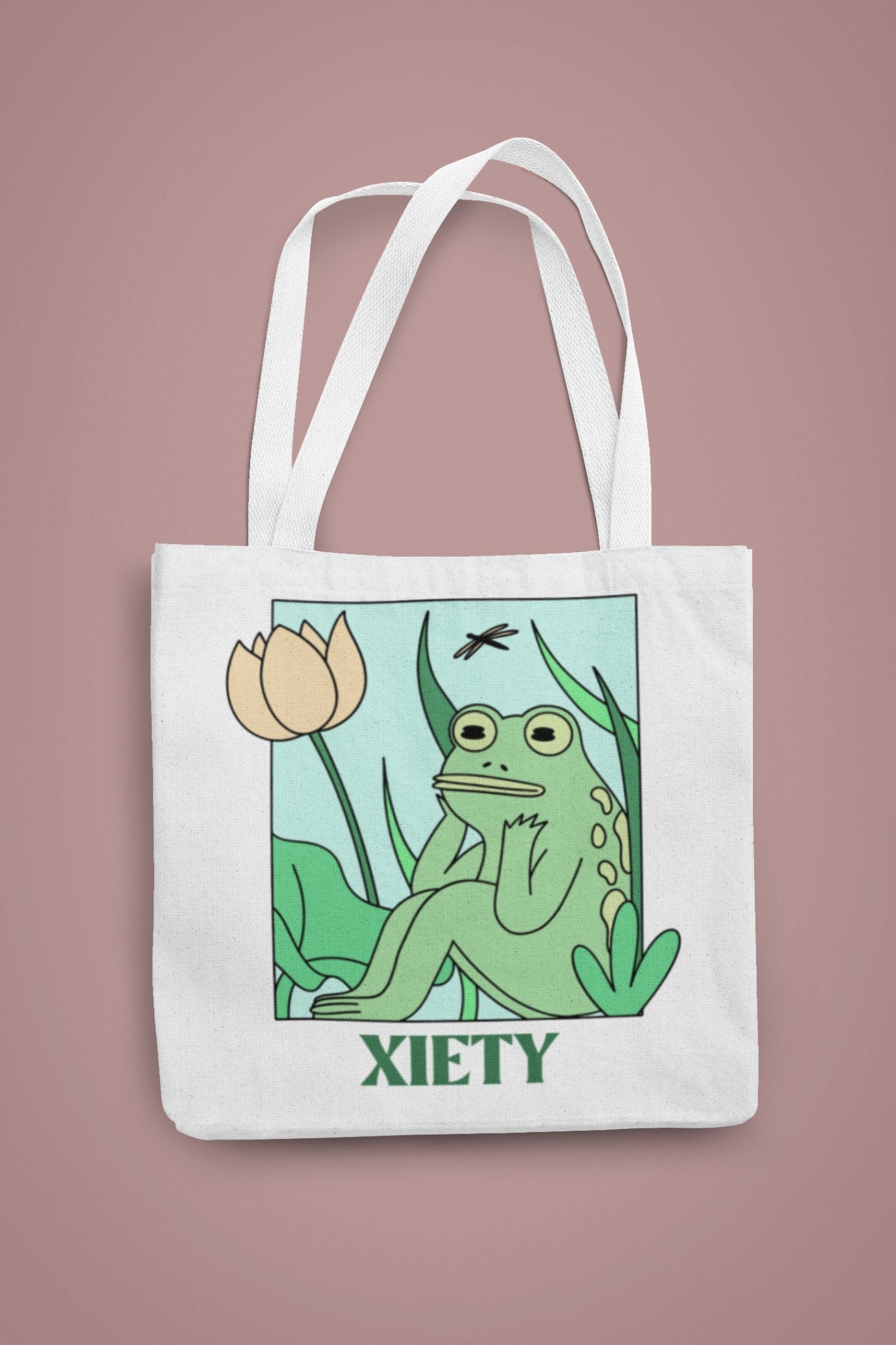 Xiety Frog Tote Bag: Embrace the Anxious Vibes in Style - Threadster World