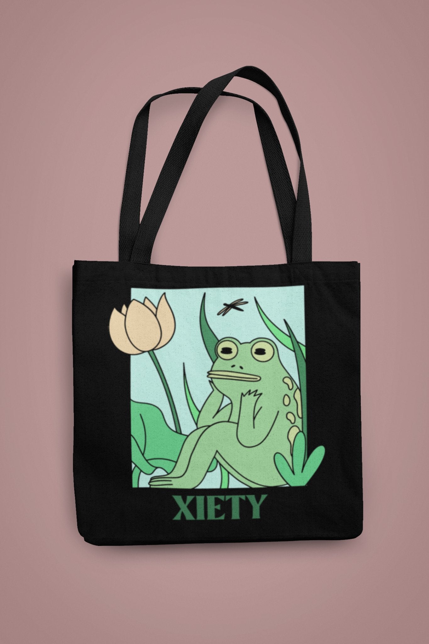 Xiety Frog Tote Bag: Embrace the Anxious Vibes in Style - Threadster World