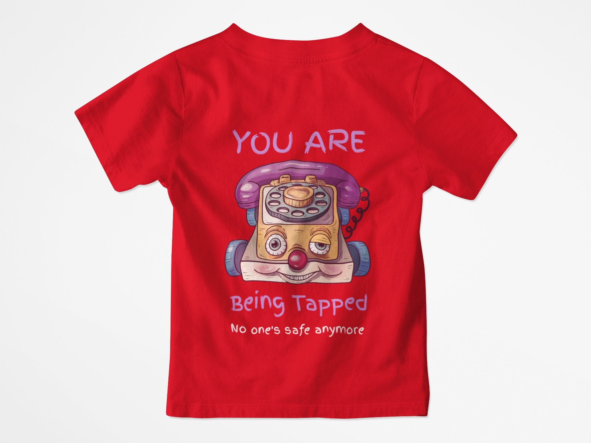 You Are Being Tapped Tee - Retro Telephone Graphic T-Shirt with a Tease - Threadster World