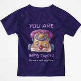 You Are Being Tapped Tee - Retro Telephone Graphic T-Shirt with a Tease - Threadster World