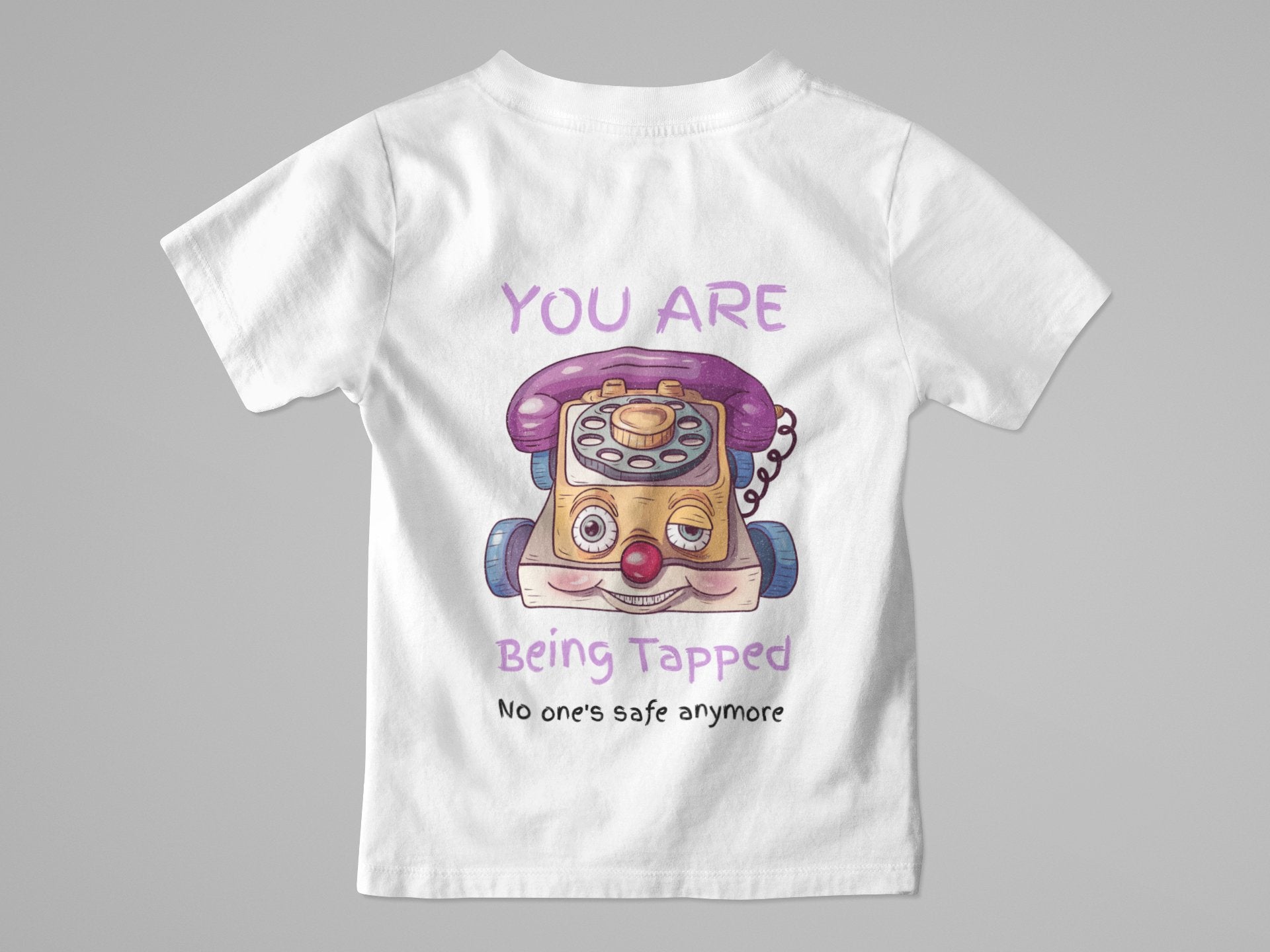 You Are Being Tapped Tee - Retro Telephone Graphic T-Shirt with a Tease - Threadster World