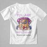 You Are Being Tapped Tee - Retro Telephone Graphic T-Shirt with a Tease - Threadster World